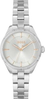 BOSS Analogue Quartz Watch for Women MAE Collection with Stainless Steel Bracelet