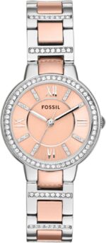 Fossil Womens Quartz Watch, Analog Display and Stainless Steel Strap