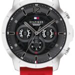 Tommy Hilfiger Quartz Multifunction Grey Dial Silicone Strap Watch for Men-NETH1710490