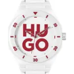 Hugo Boss Grail 1530329 Men White Dial White Silicone Strap