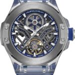 Police Cyclone 42mm Men's Automatic Grey/Silver Dial with Blue Silicon
