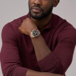 Fossil Men's Blue GMT Stainless Steel Three-Hand Watch, Color: Rose Gold/Chocolate (Model: FS6027) - Image 2