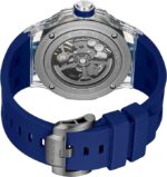 Police Cyclone 42mm Men's Automatic Grey/Silver Dial with Blue Silicon - Image 3