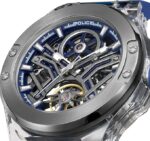 Police Cyclone 42mm Men's Automatic Grey/Silver Dial with Blue Silicon - Image 2