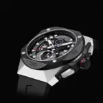 Tsar Bomba Elemental TB8801Q-01 Classic Crystal Chronograph Luminous Black Rubber Strap - Image 3