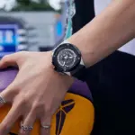 Tsar Bomba Elemental TB8801Q-01 Classic Crystal Chronograph Luminous Black Rubber Strap - Image 2