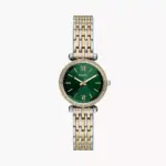 Carlie Mini Three-Hand Two-Tone Stainless Steel Watch