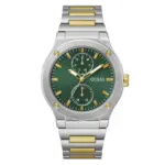 Guess Men's Watch Silver Tone Case Green Dial Quartz