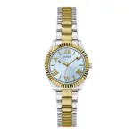 Guess Women's Watch Blue Dial Silver & Gold Tone Case Quartz