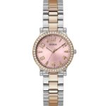 Guess Women's Watch Silver & Rose Gold Tone Case Quartz