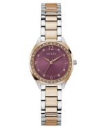 Guess Women's Watch 2-Tone Case Purple Dial Quartz