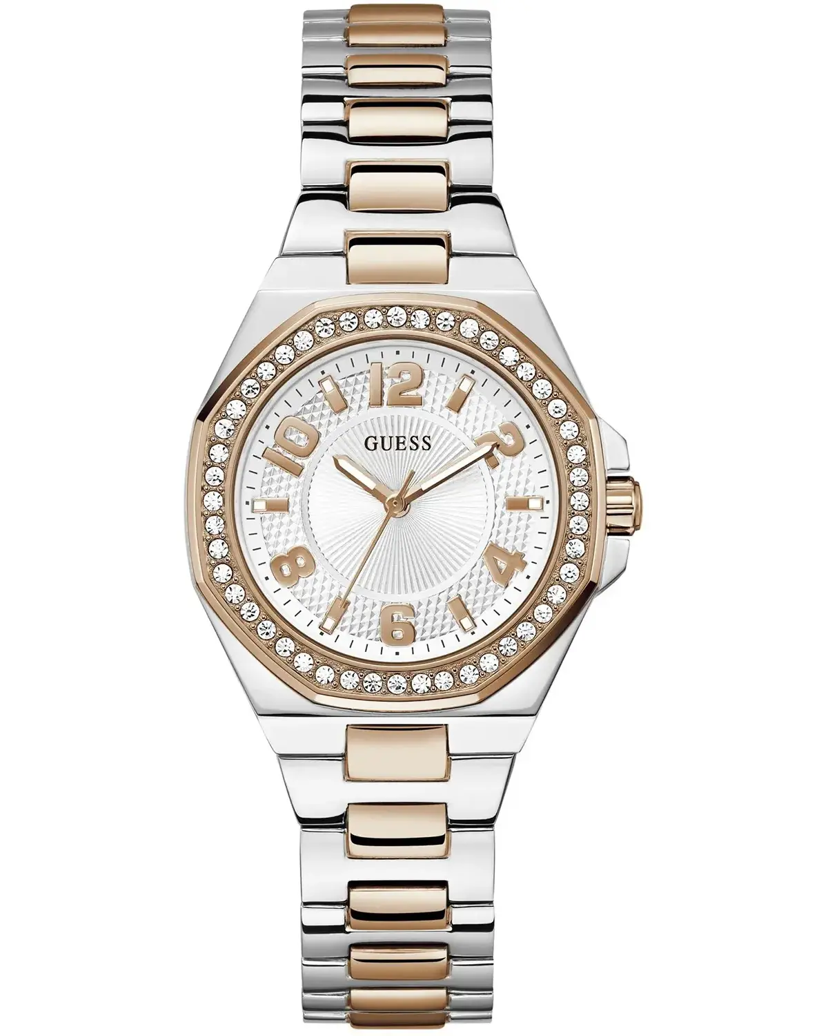 Guess Women's Watch 2-Tone Case White Dial Quartz