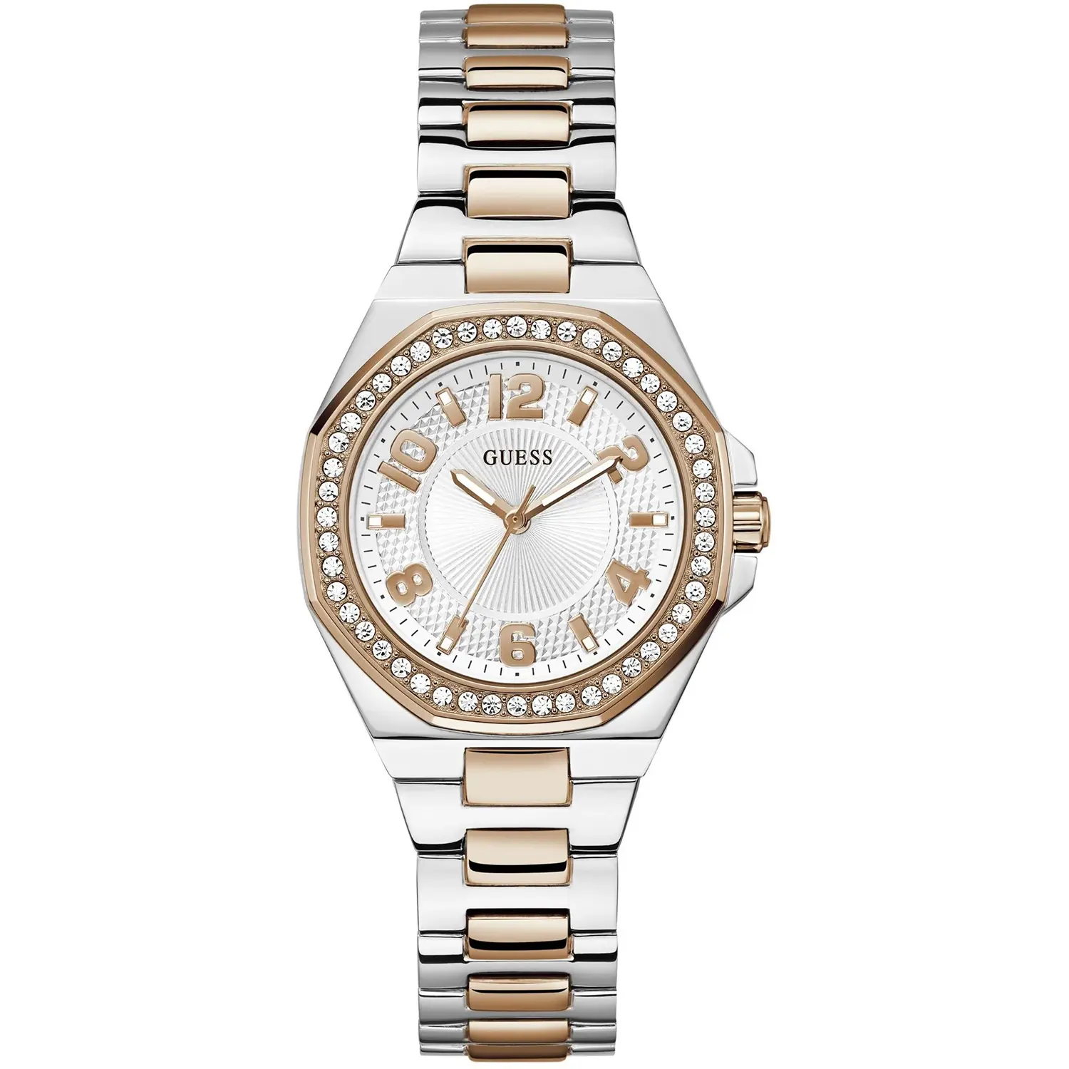 gw0767l5_1sd Guess Women's Watch 2-Tone Case White Dial Quartz - Image 1