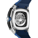 Tsar Bomba Dark Matter 5 TB8605-02 Automatic Carbon Fiber Bezel Skeleton Dial Blue Rubber Strap - Image 3