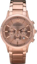 Emporio Armani Mens Quartz Watch, Chronograph Display and Stainless Steel Strap, AR2452