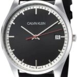 Calvin Klein Men's Quartz Watch, Analog Display and Leather Strap K4N211C1
