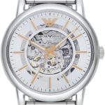 Emporio Armani Herrenuhr 3-Zeiger-Werk Datum Edelstahl roségoldfarben, AR11135