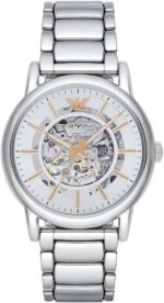 Emporio Armani Herrenuhr 3-Zeiger-Werk Datum Edelstahl roségoldfarben, AR11135