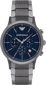 Emporio Armani Men's Chronograph Stainless Steel Watch 46mm Case Size