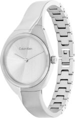 Calvin Klein Women's Quartz Stainless Steel Case and Bangle Bracelet Watch, Color: Silver (Model: 25200234), silver - Image 4