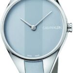 Calvin Klein Womens Quartz Watch, Analog Display and Leather Strap K8P231Q4