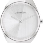Calvin Klein Women's Quartz Stainless Steel Case and Bangle Bracelet Watch, Color: Silver (Model: 25200234), silver