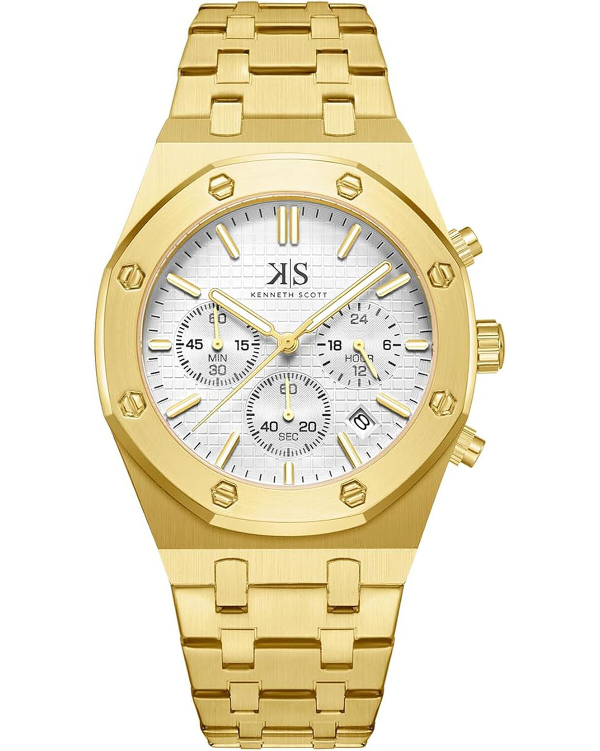 Kenneth Scott K24112GBGW Analog Watch