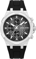 Police Guardian 42mm Men's Multifunction Grey Dial with Black Silicon