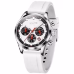 VANTE Series Sporty White Chronograph Watch for Men with Rubber Strap by VOGUE VENUE-VNT012