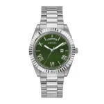 Guess Men's Watch Green Dial Silver Tone Case Quartz