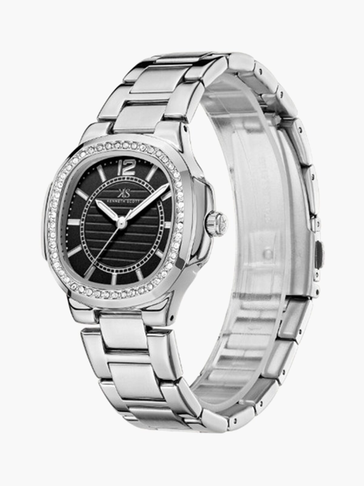 Kenneth Scott Women's 38 MM Silver Analog Stainless Steel Strap Watch | K24507-SBSB