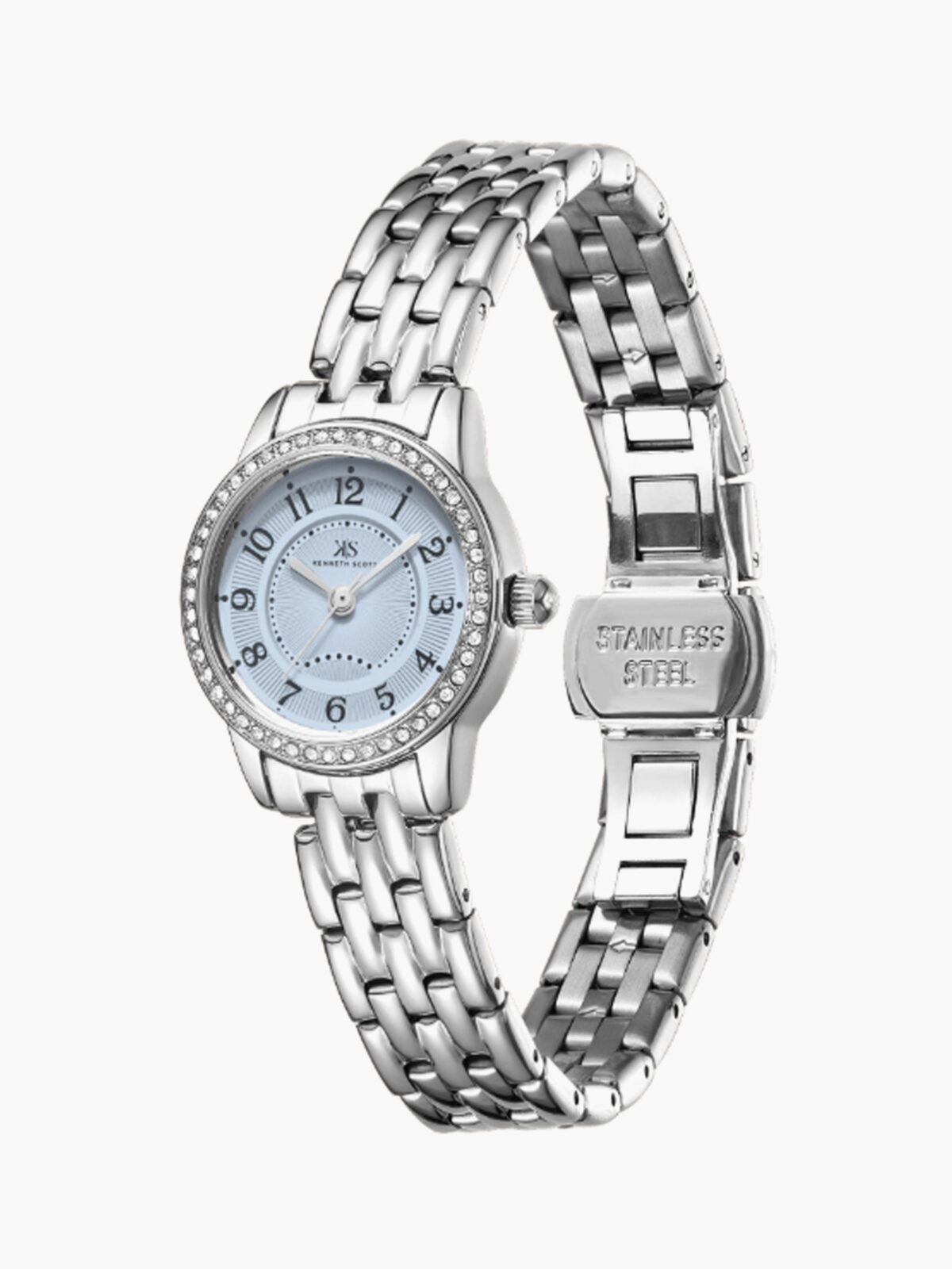 Kenneth Scott Women's 23 MM Silver Analog Stainless Steel Watch | K25511-SBSL