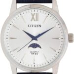Citizen Men's Quartz Watch, Analog Display And Leather Strap - Ak5000-03A