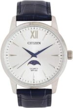 Citizen Men's Quartz Watch, Analog Display And Leather Strap - Ak5000-03A