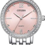 Citizen Lady EL3100-55W Stainless Steel 31mm Case Pink Dial Analog Quartz Watch