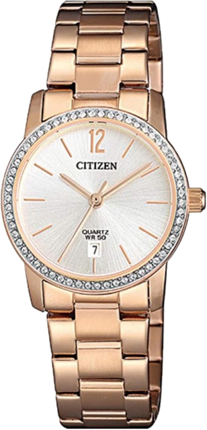 61jbvV6gX-L._AC_SX679_ Citizen Women Silver Dial Stainless Steel Band Watch - EU6039-86A, bracelet - Image 1