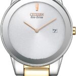 Citizen Eco-Drive Gents Watch Green Dial - AU1064-85A, Silver, Modern