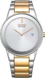 Citizen Eco-Drive Gents Watch Green Dial - AU1064-85A, Silver, Modern