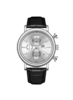 KENNETH SCOTT Men's Genuine Leather Chrono & Multi Function Watch K23151-SLBS - 43 mm - Image 4