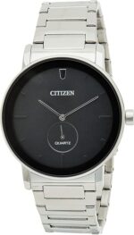 Citizen Watch for Men, Quartz Movement, Analog Display, Silver Stainless Steel Strap-BE9180-52E