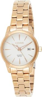 Citizen women white dial stainless steel band watch - eu6073-53a
