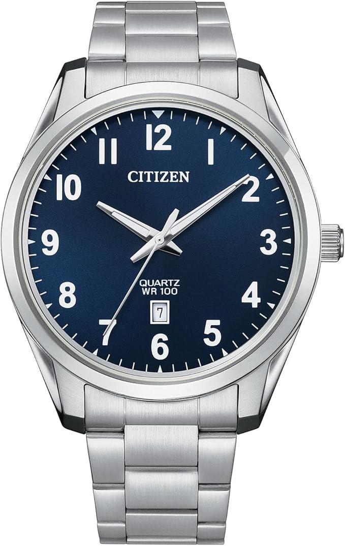 71+dWi4iTTL._AC_SX679_ Citizen BI1031-51L Blue Analog Stainless Steel Quartz Men's Dress Casual Watch - Image 1