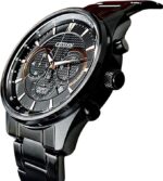 Chronograph Men's Watch AN8195‑58E, 42 mm Black Dial, Black Ion‑Plated Stainless Steel - Image 2