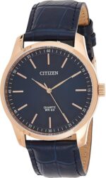 Citizen Mens Quartz Watch, Analog Display And Leather Strap - BH5003-00L