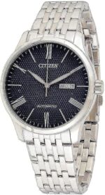 Citizen Mens Automatic Watch with Day and Date Display -Powered by High precision Made in Japan Self winding Mechanical Movement - NH8350-59L
