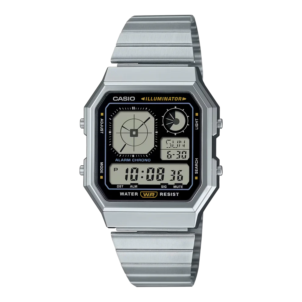 A130WE-1A_6ff70700-c97b-4034-8eda-0f5fc5970e5e CASIO DIGITAL VINTAGE UNISEX WATCH A130WE-1ADF - Image 1