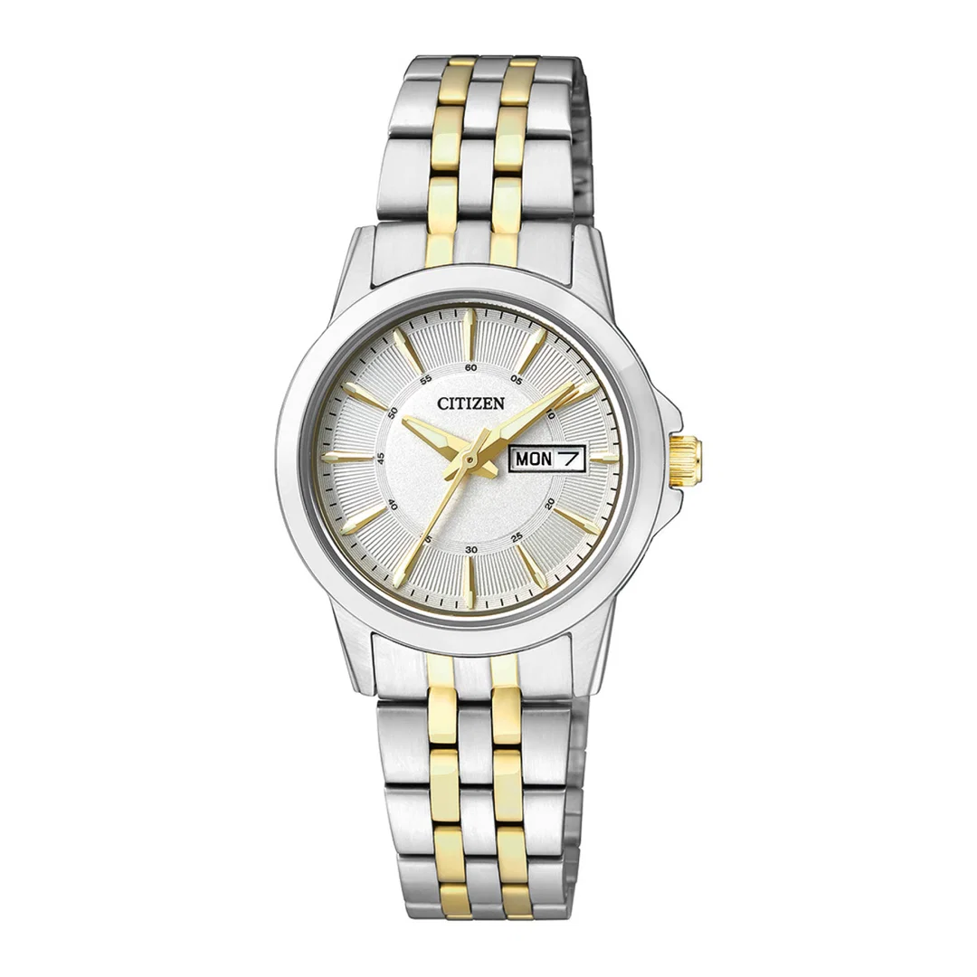 Citizen-Womens-Analog-White-Dial-Stainless-Steel-Watch-Eq0608-55aGSEQ0608-55A Citizen Women's Analog White Dial Stainless Steel Watch Eq0608-55a - Image 1