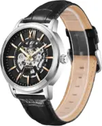 Kenneth Scott Automatic Black Dial Watch K24323 SLBBK For Men