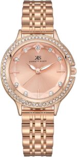 Kenneth Scott Women's Rose Gold Dial Analog Watch - K23521-RBKK