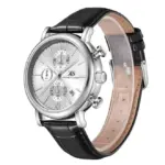 KENNETH SCOTT Men's Genuine Leather Chrono & Multi Function Watch K23151-SLBS - 43 mm
